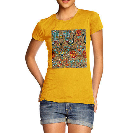 Women's Vintage Peacock Pattern T-Shirt