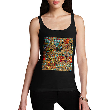 Women's Vintage Peacock Pattern Tank Top