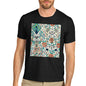 Men's Peacock and Diamonds Pattern T-Shirt