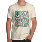 Men's Peacock and Diamonds Pattern T-Shirt