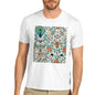 Men's Peacock and Diamonds Pattern T-Shirt