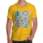 Men's Peacock and Diamonds Pattern T-Shirt