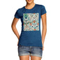 Women's Peacock and Diamonds Pattern T-Shirt