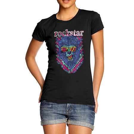 Women's Rock star Lion T-Shirt