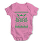 Ski Christmas Sweater Print Baby Grow Bodysuit