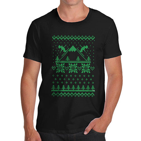 Men's Ski Ugly Christmas Sweater T-Shirt