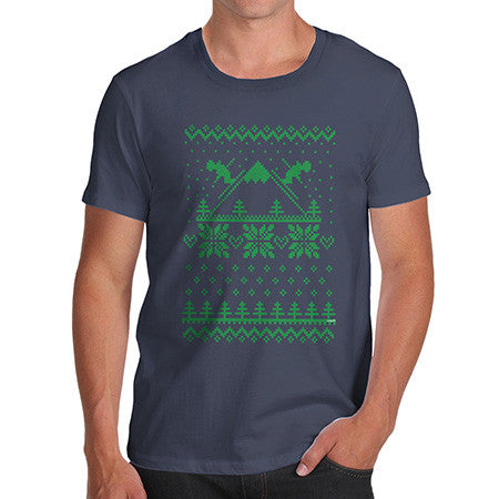 Men's Ski Ugly Christmas Sweater T-Shirt