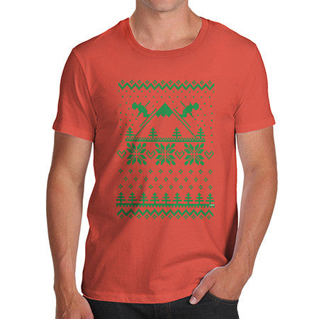 Men's Ski Ugly Christmas Sweater T-Shirt