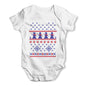 Christmas Snowman Pattern Baby Grow Bodysuit