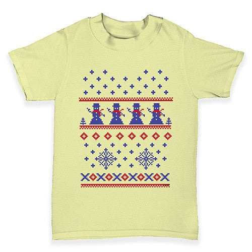 Christmas Snowman Pattern Baby Toddler T-Shirt