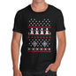 Men's Snowman Sweater Pattern T-Shirt