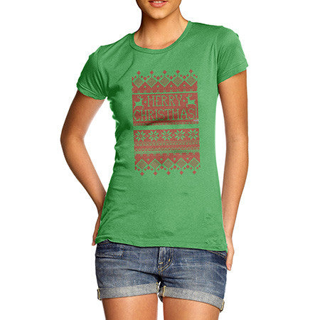 Women's Merry Christmas Ugly Christmas Sweater T-Shirt