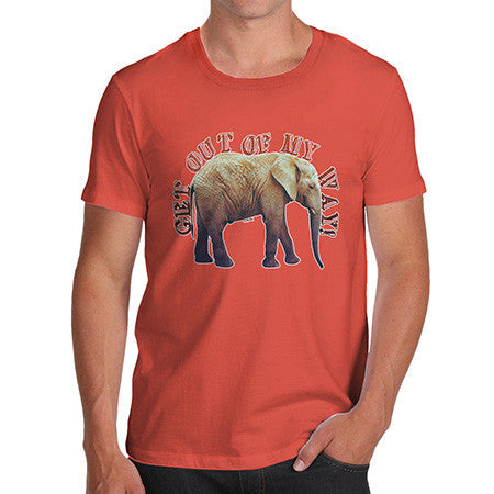 Men's Get Out Of My Way Marching Elephant T-Shirt