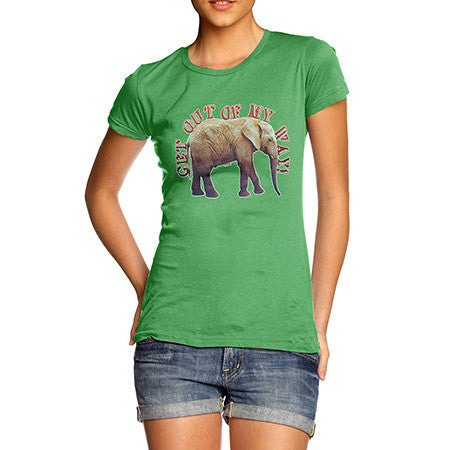 Women's Get Out Of My Way Marching Elephant T-Shirt