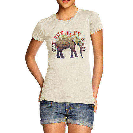 Women's Get Out Of My Way Marching Elephant T-Shirt