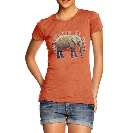 Women's Get Out Of My Way Marching Elephant T-Shirt