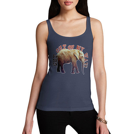 Women's Get Out Of My Way Marching Elephant Tank Top