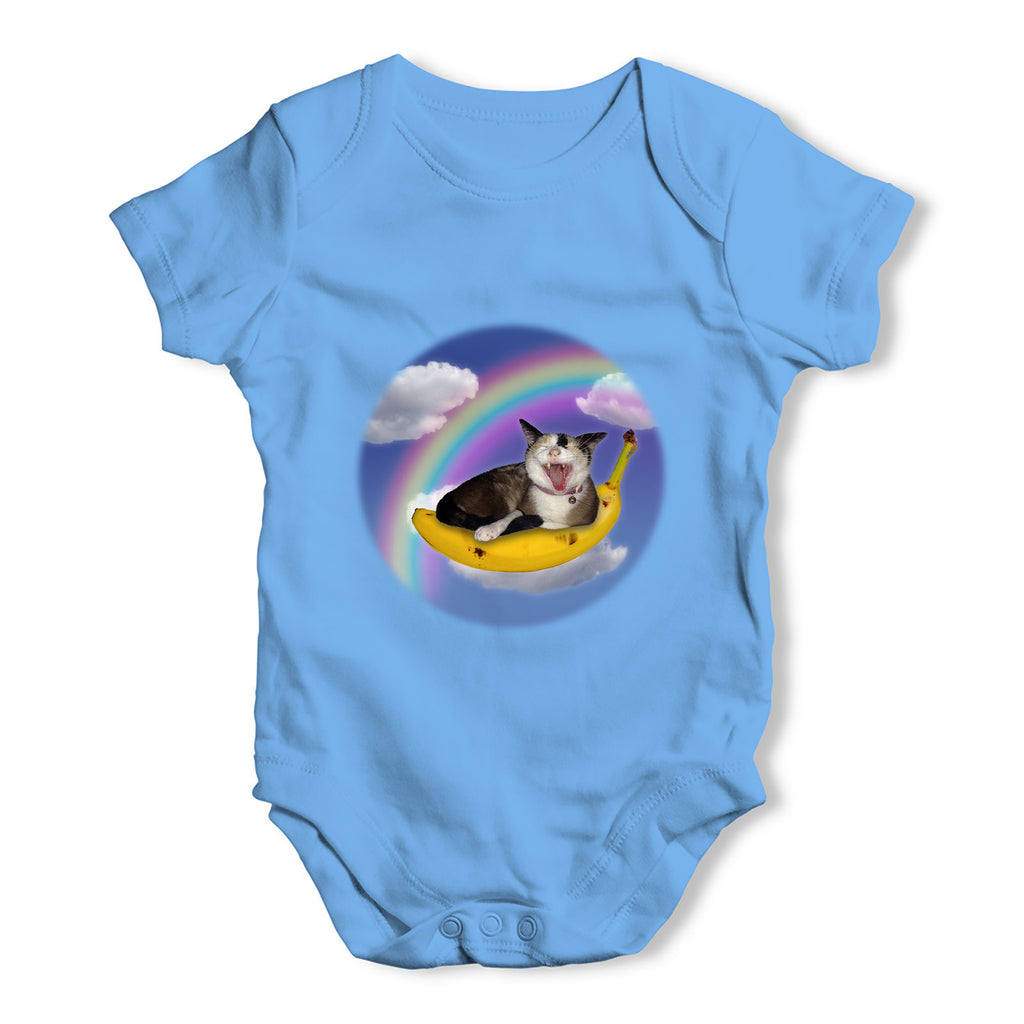 Banana Rainbow Cat Baby Grow Bodysuit