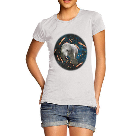 Women's Space Bacon Manatee T-Shirt