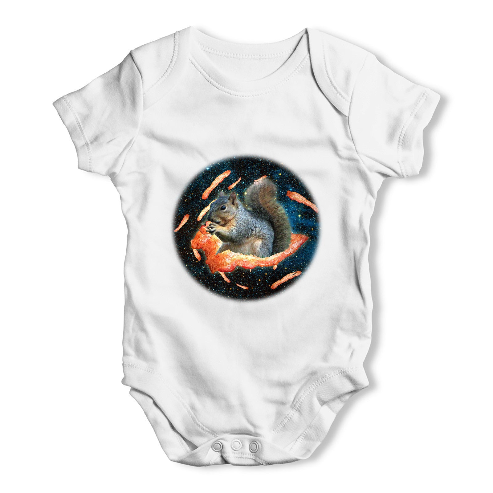 Space Bacon Squirrel Baby Grow Bodysuit