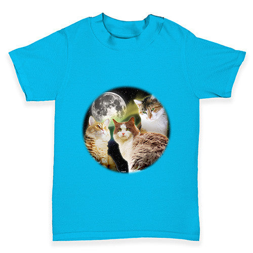 Three Cats Moon Baby Toddler T-Shirt