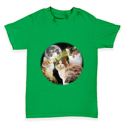 Three Cats Moon Baby Toddler T-Shirt