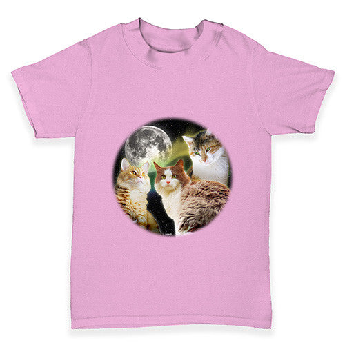 Three Cats Moon Baby Toddler T-Shirt