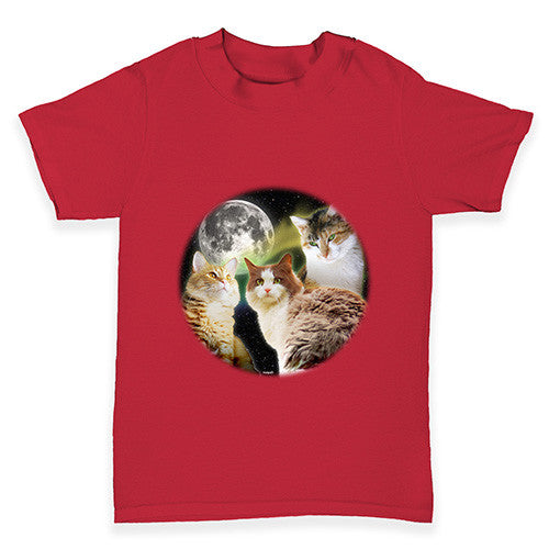 Three Cats Moon Baby Toddler T-Shirt