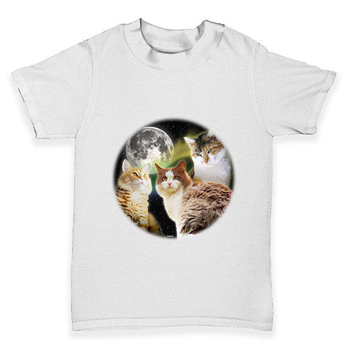 Three Cats Moon Baby Toddler T-Shirt