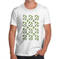 Men's Green Leaves Pattern Print T-Shirt