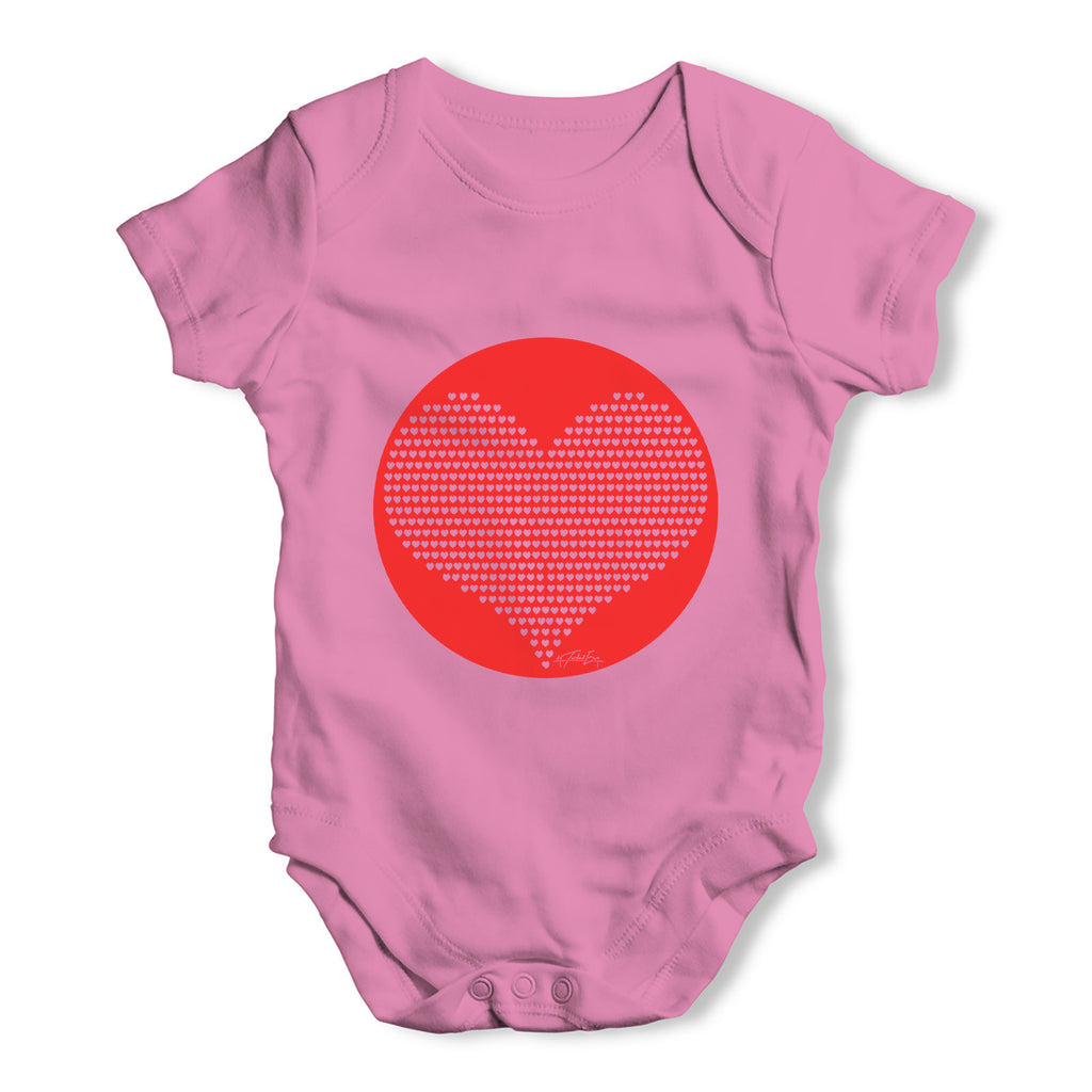 Love Red Hearts Baby Grow Bodysuit
