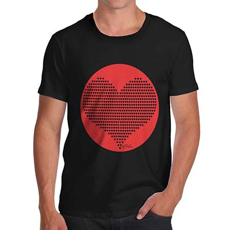 Men's Valentines Love Heart Pattern T-Shirt