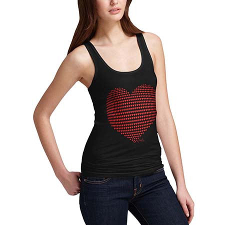 Women's Cute Big Heart Tank Top