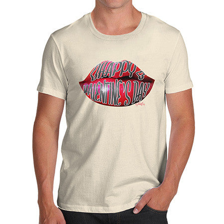 Men's Happy Valentines Day Lips T-Shirt