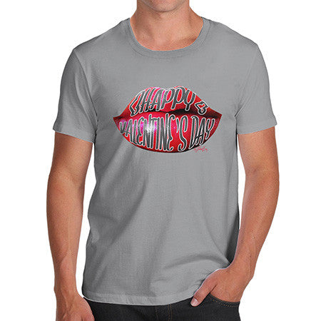 Men's Happy Valentines Day Lips T-Shirt