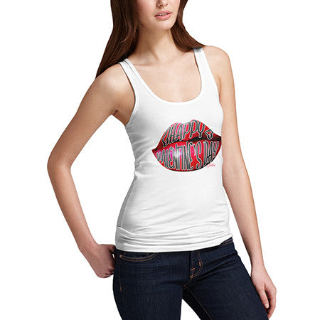 Women's Happy Valentines Day Lips Tank Top