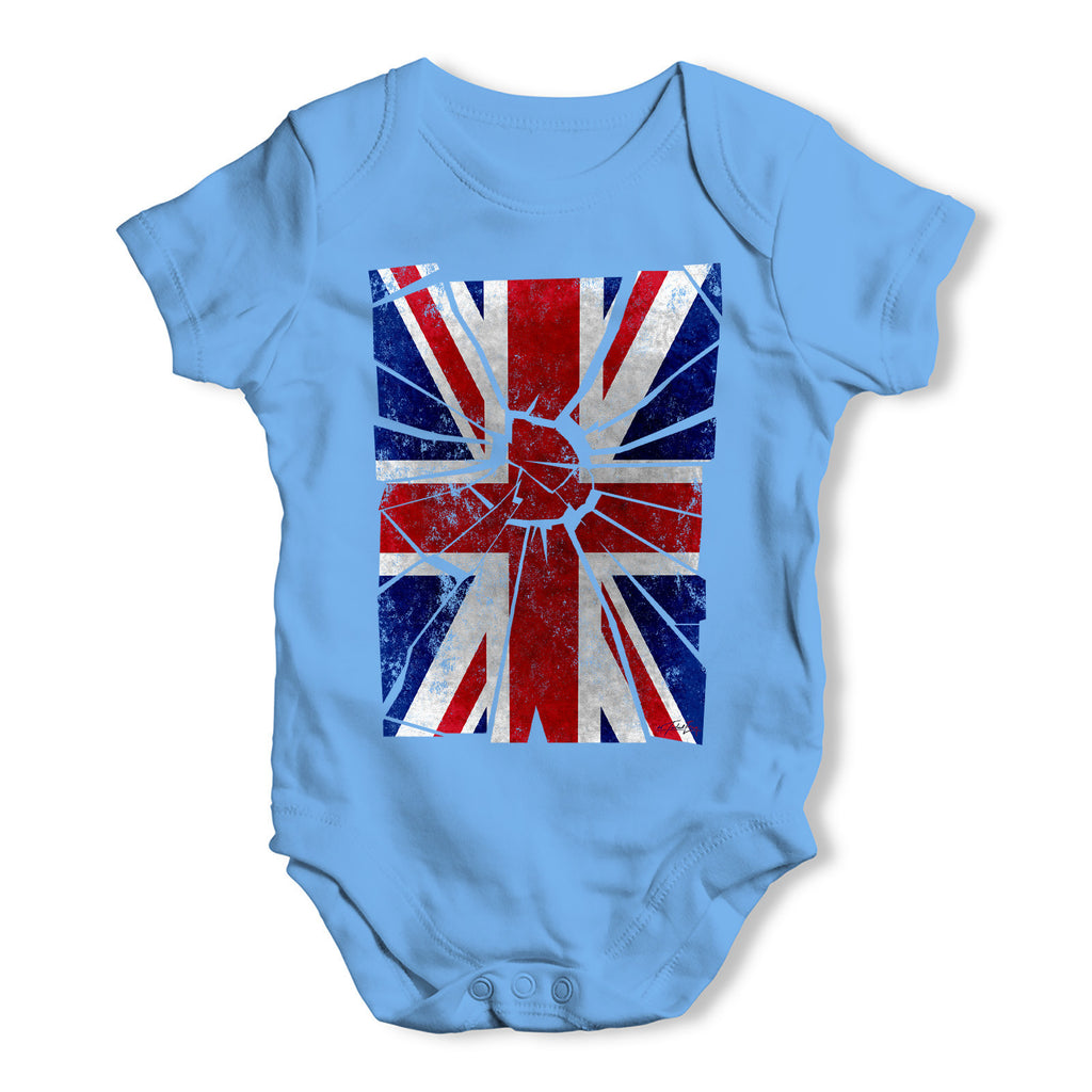 Shattered Distressed Union Baby Grow Bodysuit