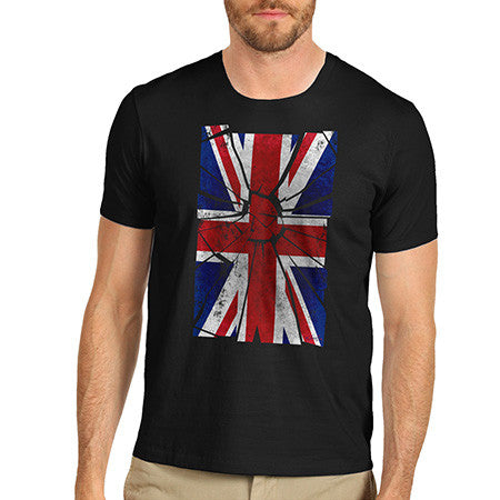 Men's Shattered Union Jack UK Flag T-Shirt