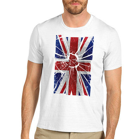 Men's Shattered Union Jack UK Flag T-Shirt