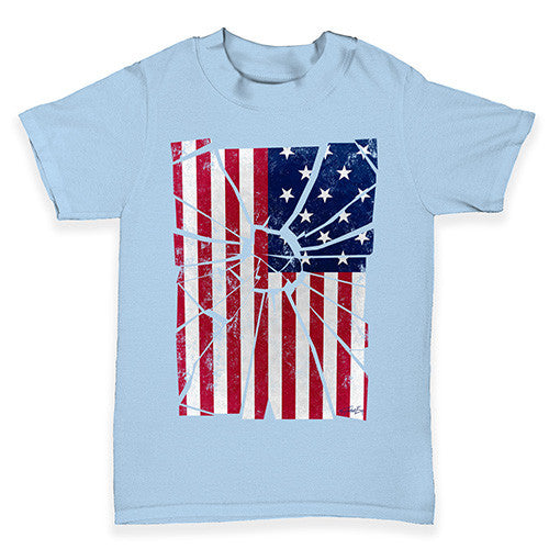 Shattered Distressed Stars And Stripes Baby Toddler T-Shirt