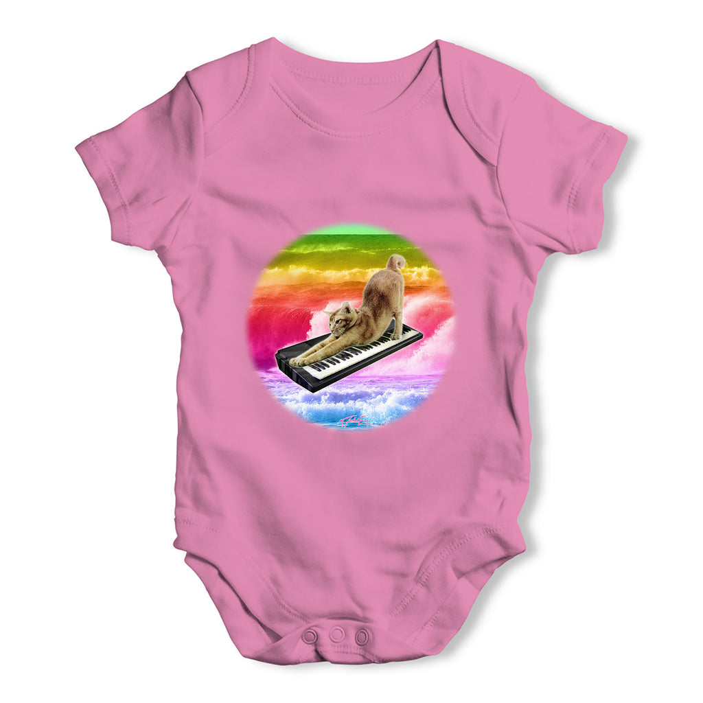 Keyboard Rainbow Cat Baby Grow Bodysuit