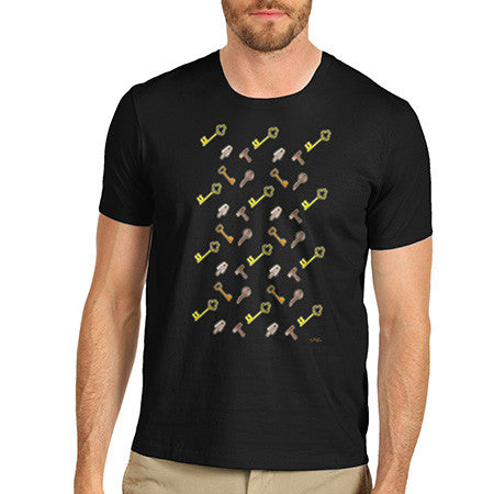 Men's Keys Pattern Print T-Shirt