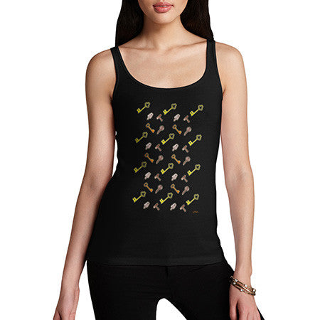 Women's Keys Pattern Print Tank Top