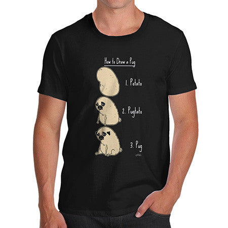 Men's Funny Potato Pug T-Shirt