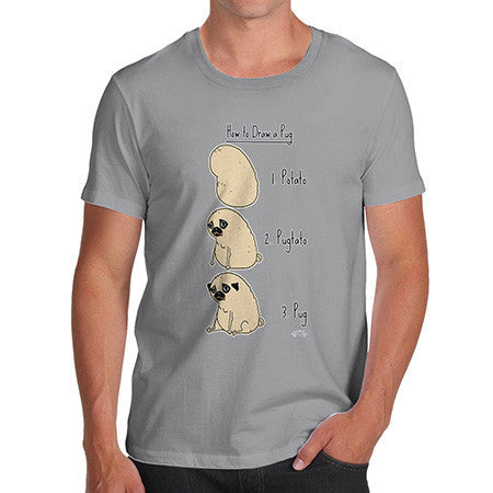 Men's Funny Potato Pug T-Shirt