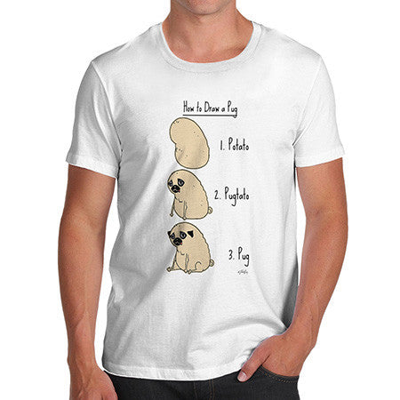 Men's Funny Potato Pug T-Shirt