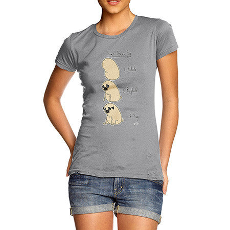 Women's Funny Potato Pug T-Shirt