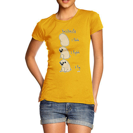 Women's Funny Potato Pug T-Shirt