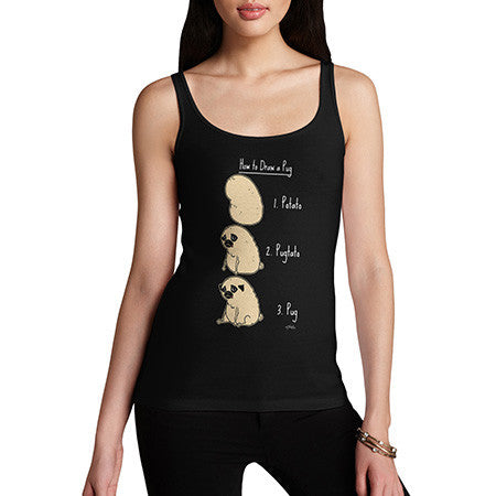 Women's Funny Potato Pug Tank Top