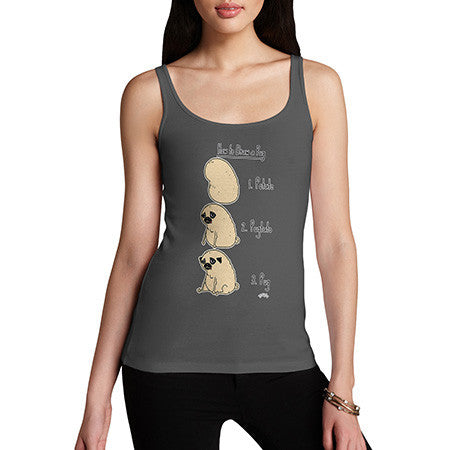 Women's Funny Potato Pug Tank Top